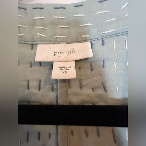 J.Jill Pure Jill Kantha Quilted Floral Open Front Jacket Size XS - Picture 6 of 8